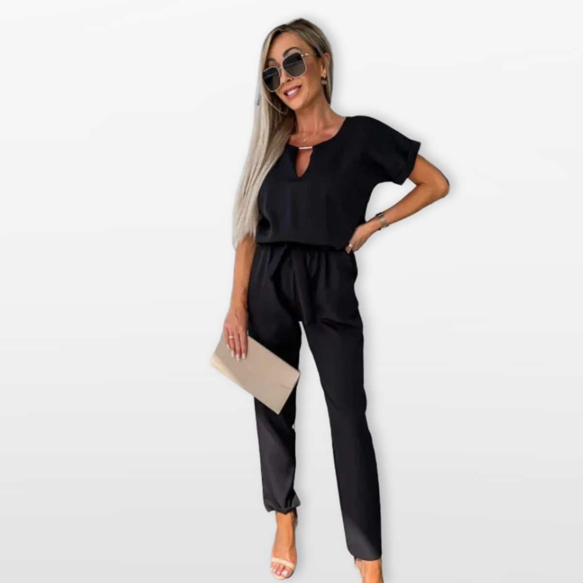 Women Casual Two Piece Jumpsuit Set Relaxed Fit