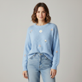 Clara - Embroidered Floral Crewneck Sweater