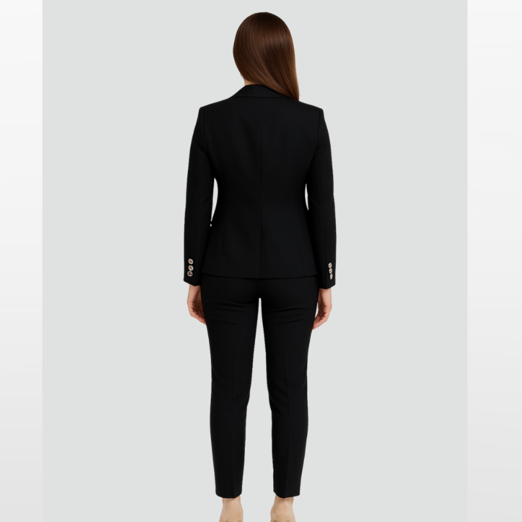 Women Tailored Blazer Suit Set Elegant