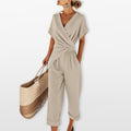Women Wrap Top Two Piece Set