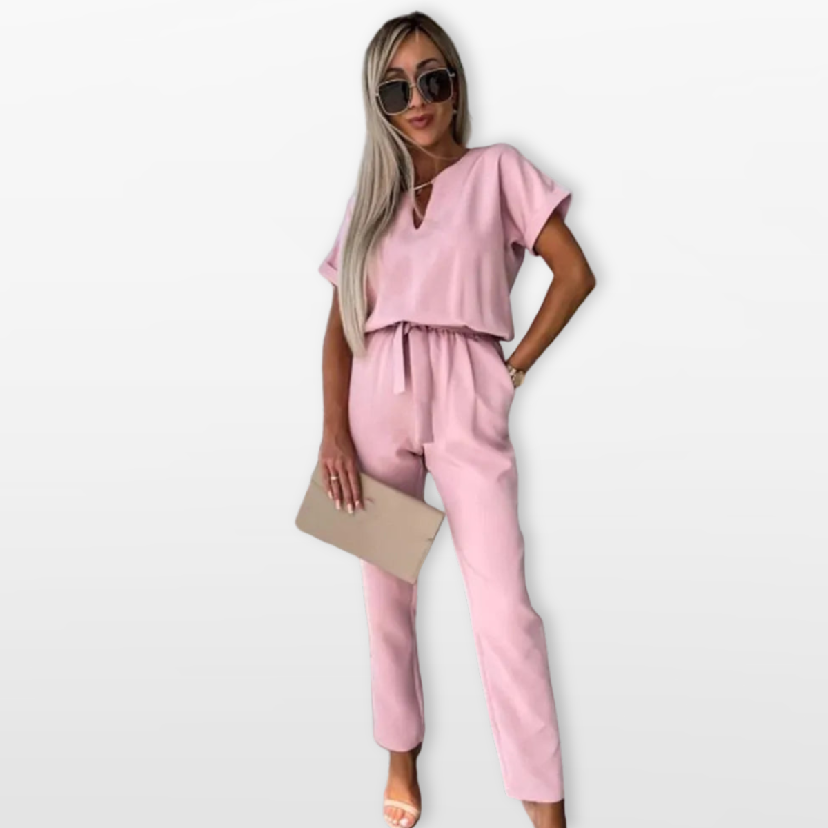 Women Casual Two Piece Jumpsuit Set Relaxed Fit