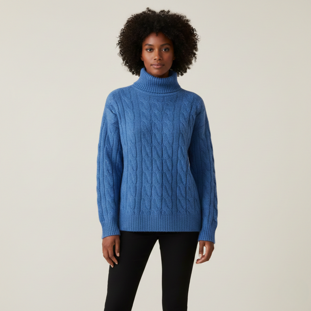Jane - Cozy Cable Turtleneck Sweater