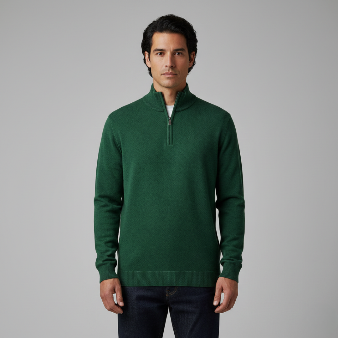 James - Quarter Zip Knit Sweater