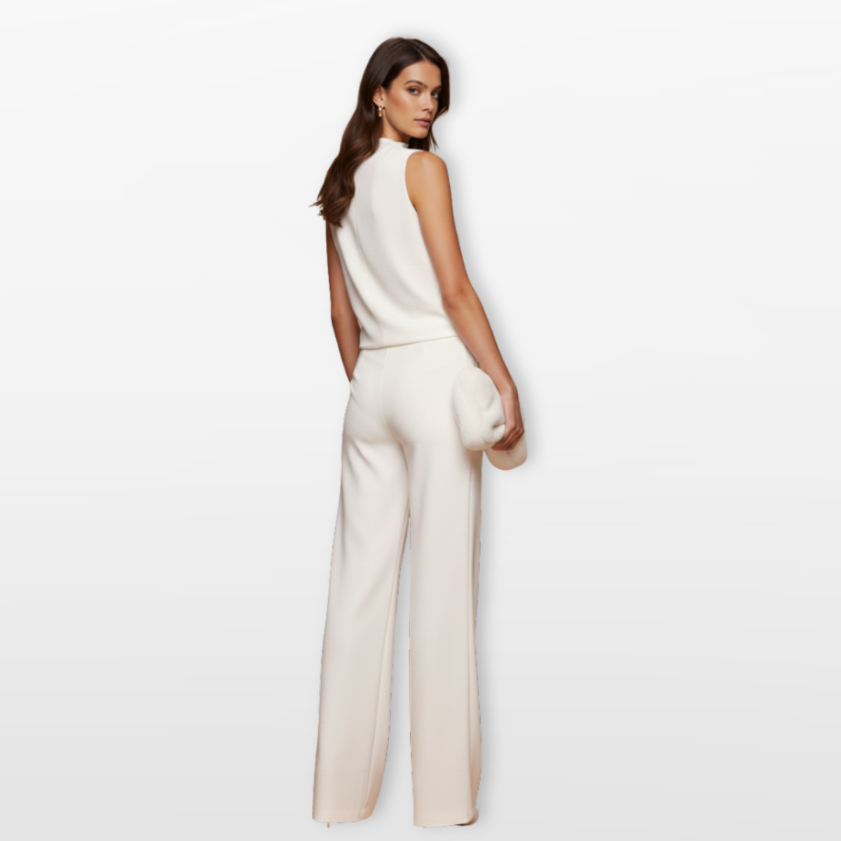 Women Wide Leg Jumpsuit Elegant Sleeveless