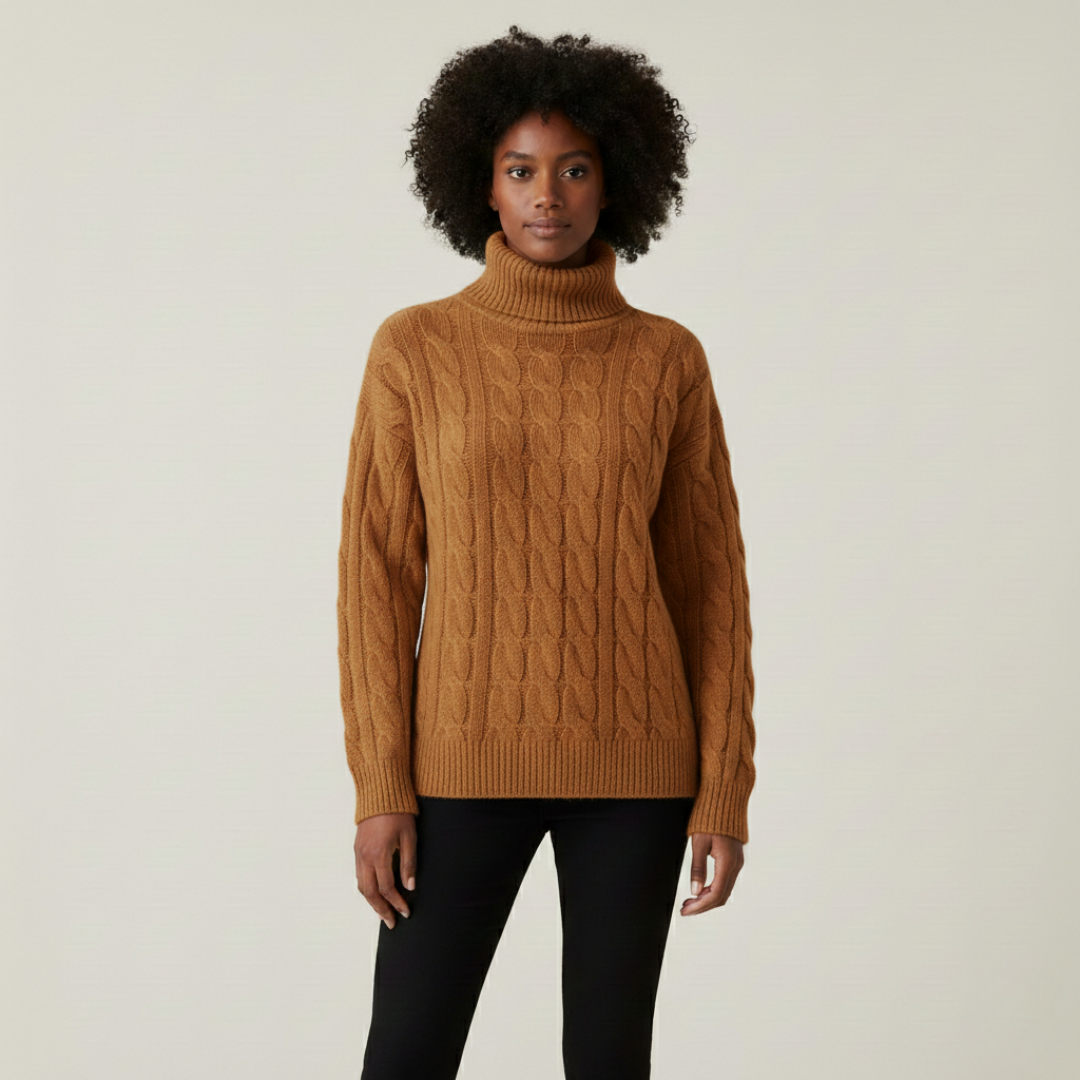 Jane - Cozy Cable Turtleneck Sweater