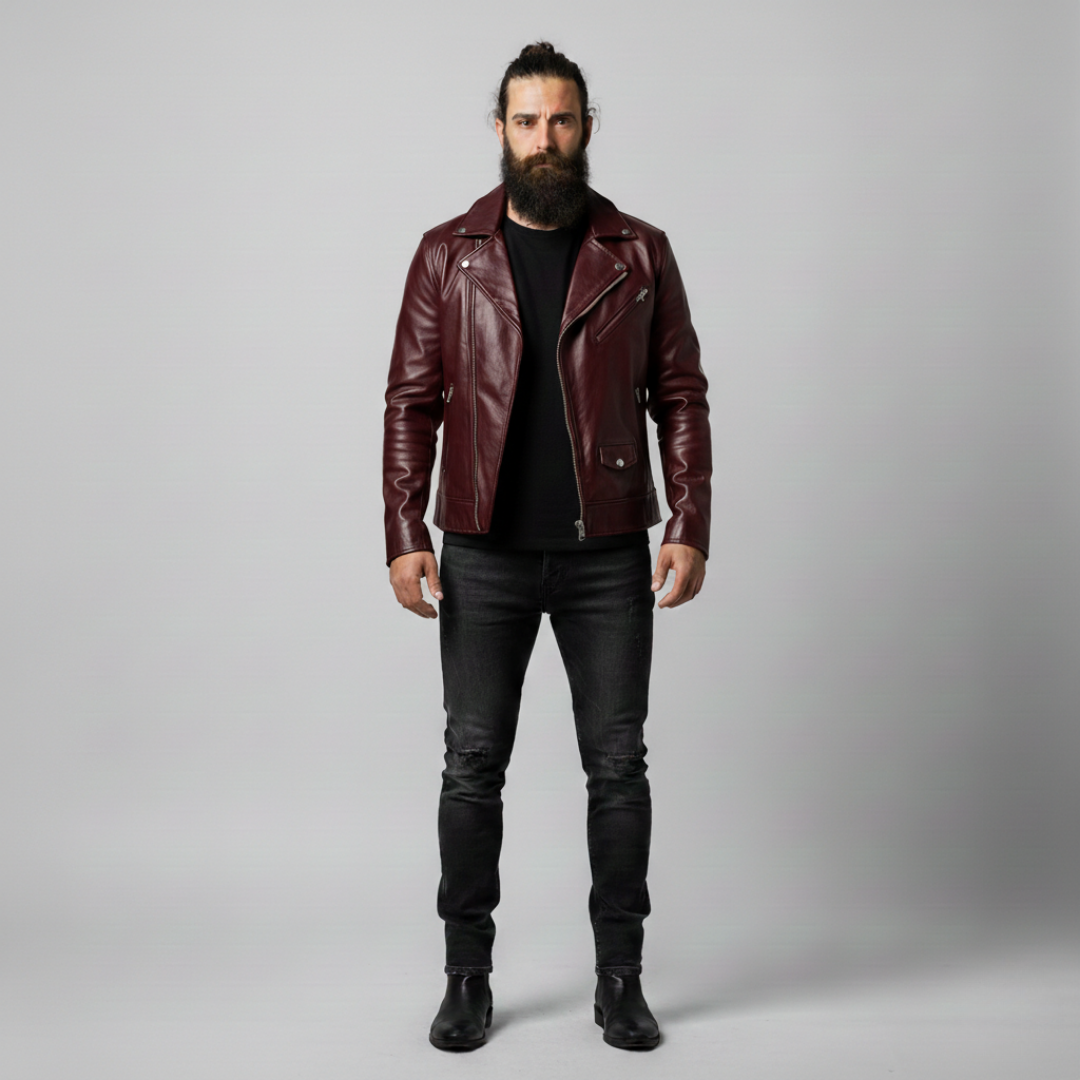 Samuel - Leather Biker Jacket
