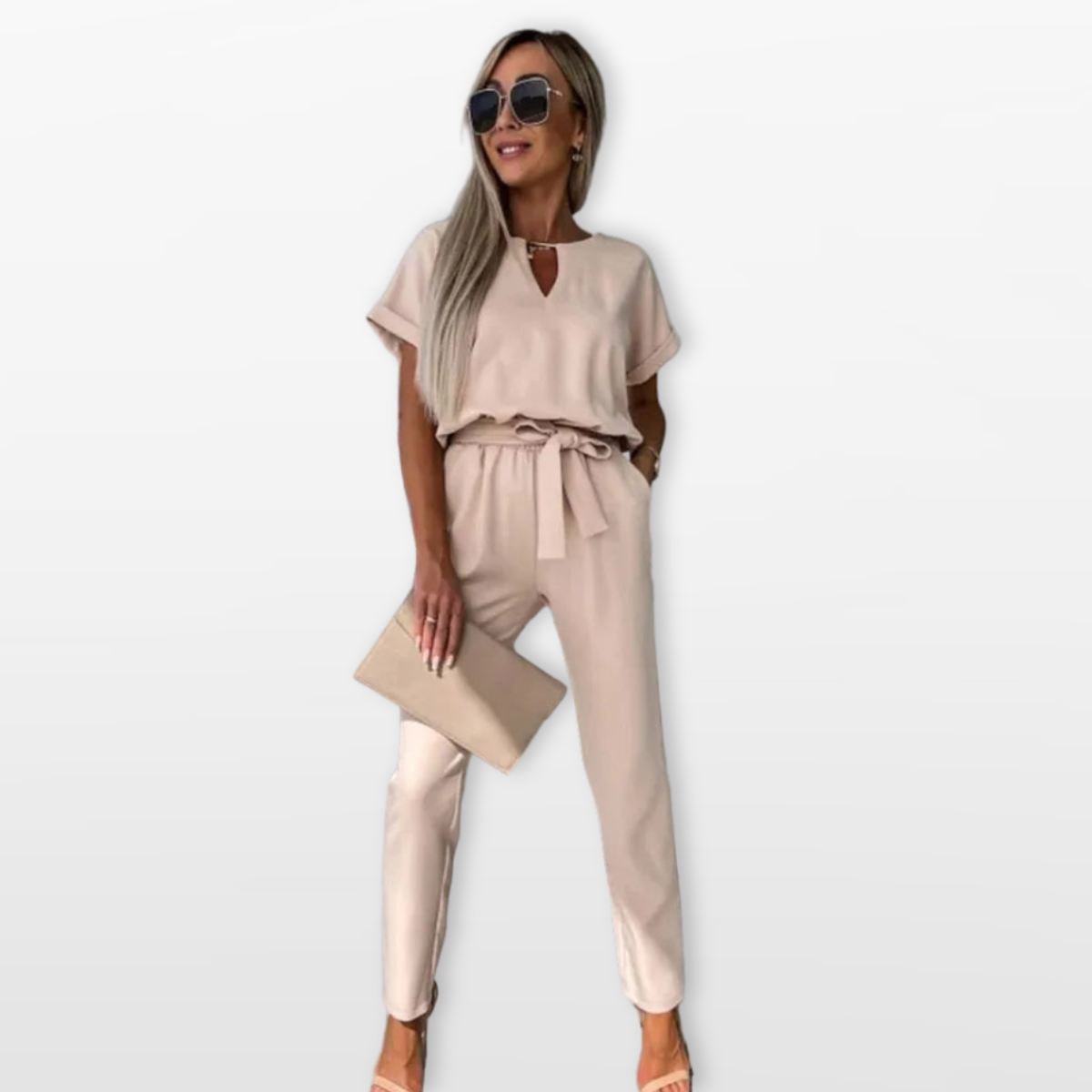 Women Casual Two Piece Jumpsuit Set Relaxed Fit