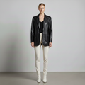 Camille - Oversized Leather Blazer