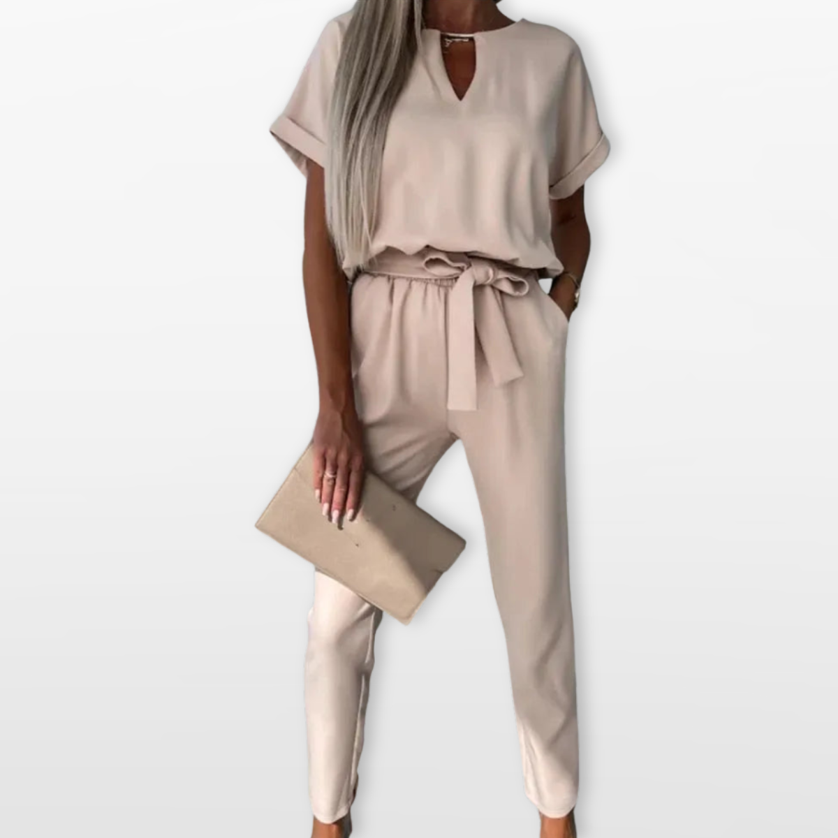 Women Casual Two Piece Jumpsuit Set Relaxed Fit