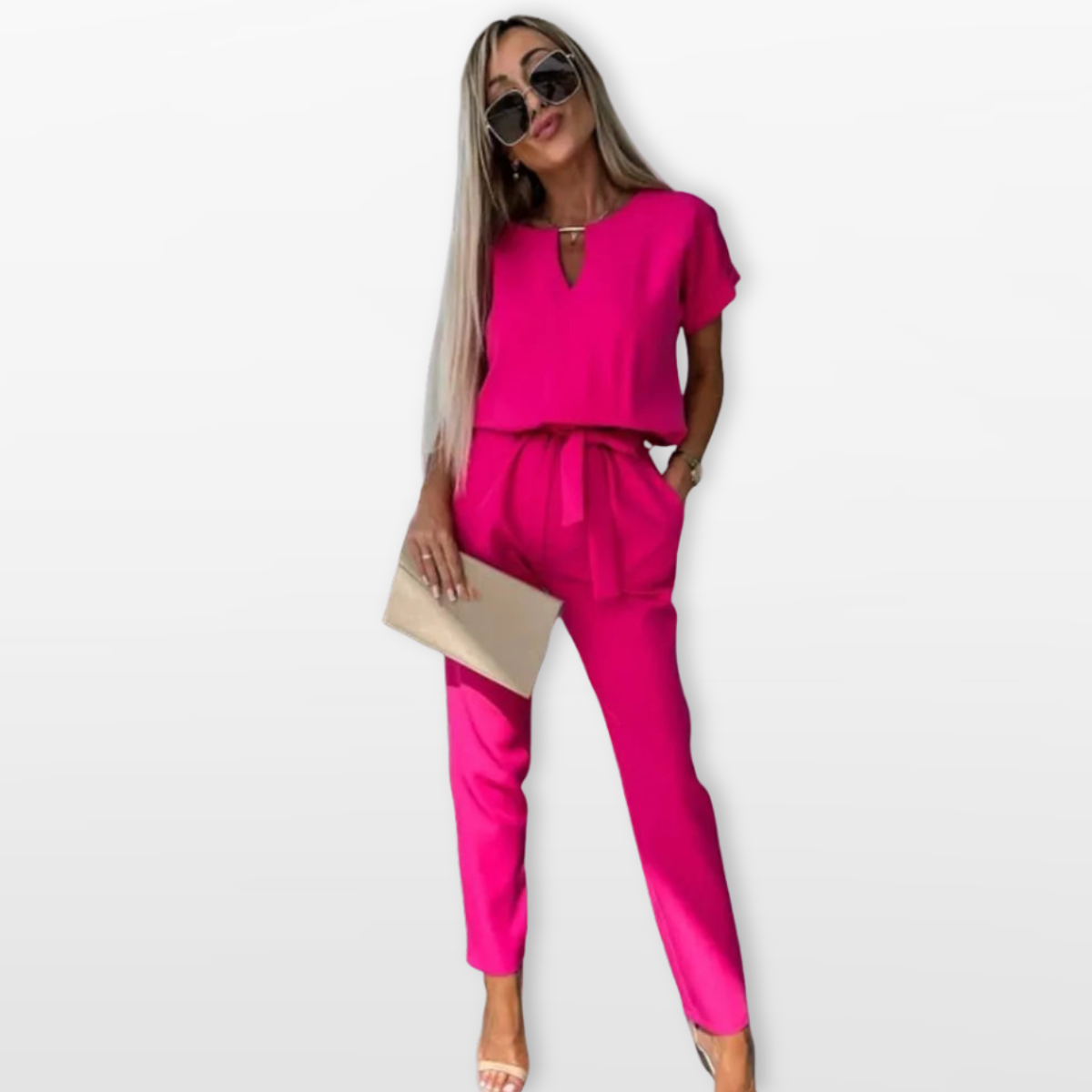 Women Casual Two Piece Jumpsuit Set Relaxed Fit