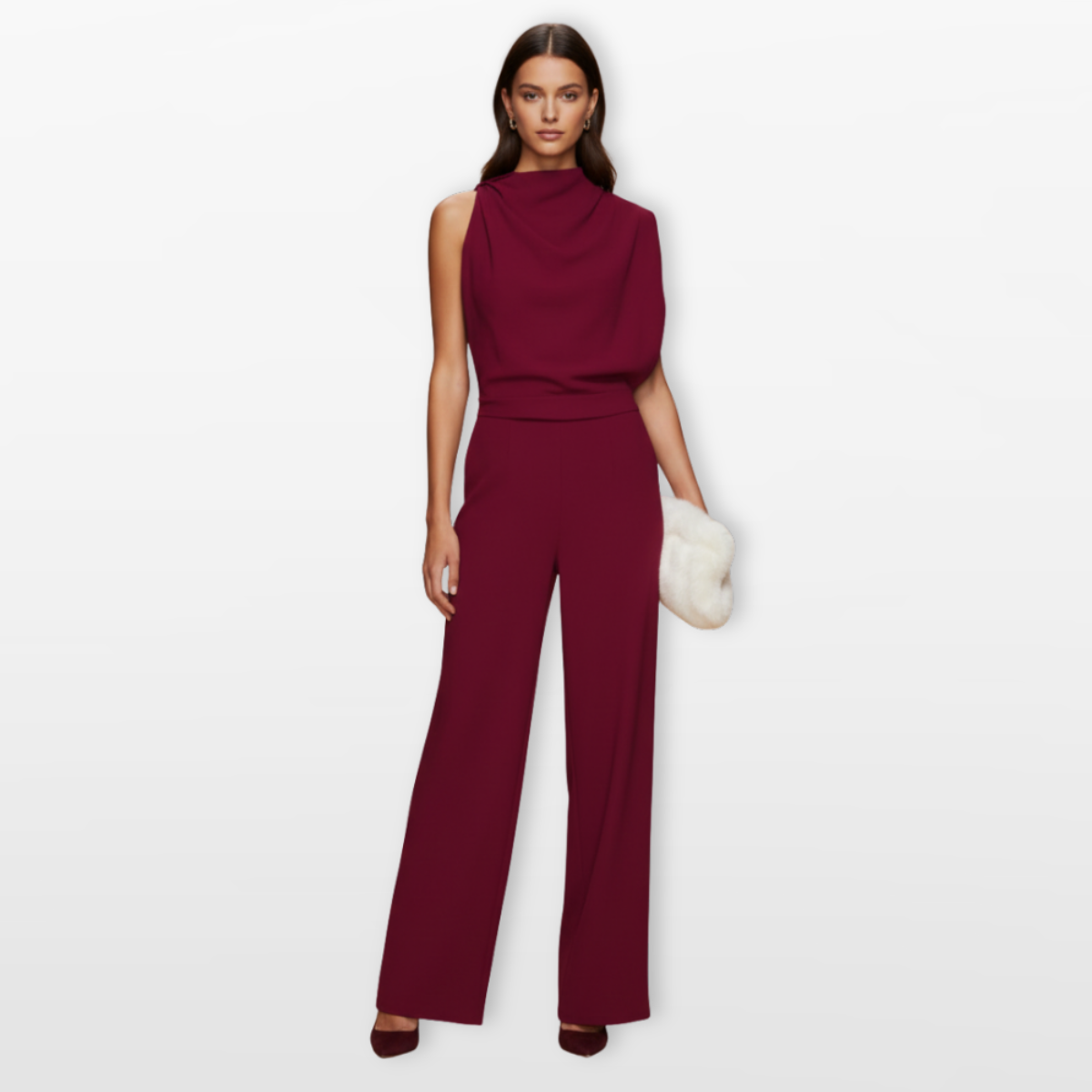 Women Wide Leg Jumpsuit Elegant Sleeveless